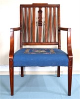 Federal Style Needlepoint Armchair