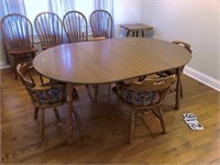 Table & 4 Captain Chairs 71" x 48" x29" tall