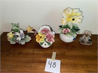 Floral Pottery--Including Capodimonte