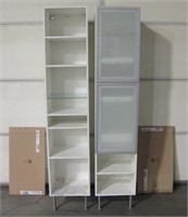 2 IKEA Laminated Shelf Units - 16" x 14.5" x 77"