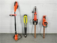 4x The Bid Assorted Electric Yard Tools