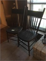 4 Spindle Wood Dining Chairs