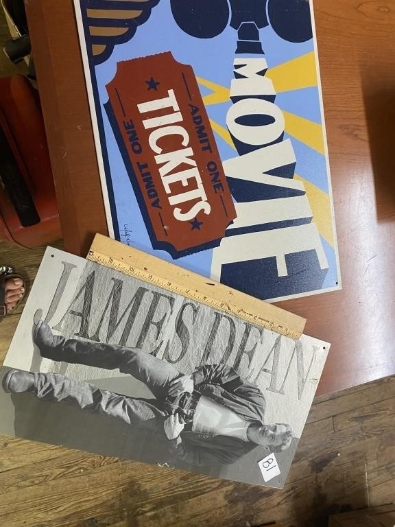 James Dean & Movies metal signs