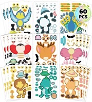 sinceroduct Make a Face Stickers for Kids 60 PCS
