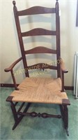 Wicker / wood rocking chair
