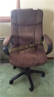 Dark Brown Swede office chair