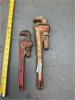 2- RIGID pipe wrenches 14” and 10”