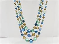 Triple Stand Vintage Necklace 15"