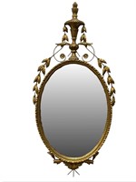 Gold Ornate Oval Mirror