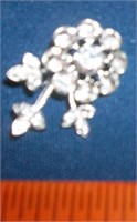 Vintage Rhinestone Snoflake Pin