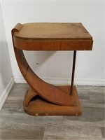 Vintage Art Deco-style wood side table