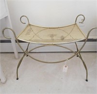 Brass wire decorated vanity stool