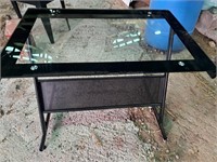 Glass top table/desk