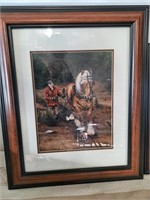 Framed horse print by Arlene Collins 18 x 22"