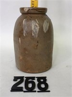 Cracked stoneware jar