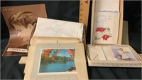Vintage Greeting Cards, Embroidery Items