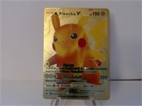 Pokemon Card Rare Gold Pikachu V