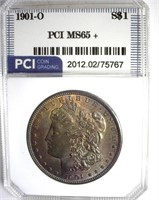 1901-O Morgan PCI MS65+ Iridescent Toning