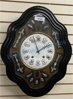 antique french wall clock mother of pearl