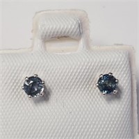 Sterling Silver Sapphire Stud Earrings SJC