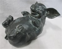 Pig Statue - Resin - 10" Long