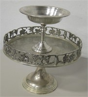 Silver Plated Footed Cake Plate Serving Dish