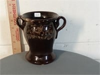 antique hand turned stoneware pottery vase