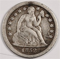 1852 Seated Liberty Dime