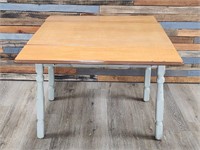 ENAMEL TOP DINING TABLE W/ SLIDE OUT LEAVES