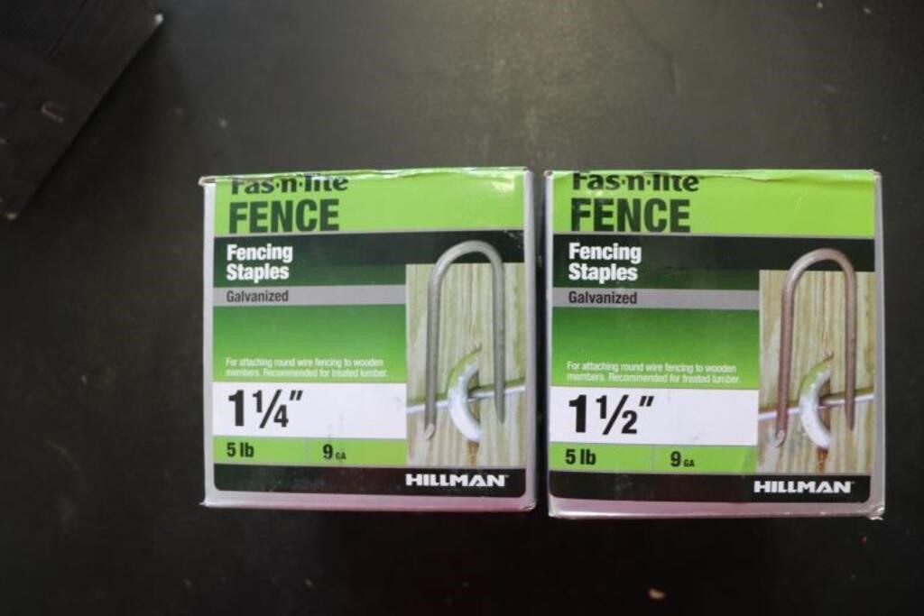 Fas-n-Tite Fence Staples, 1-1/4" and 1-1/2" boxes