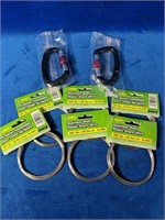 2 Carabiners 4" with 6 Stainless steel Rabbit