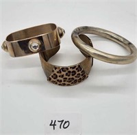 Three Bold Bangle Bracelets