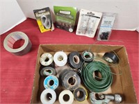 Assorted Wire, Electrical Tape, Spark Plug and