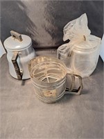 Percolator Coffee Pots And Flour Shifter