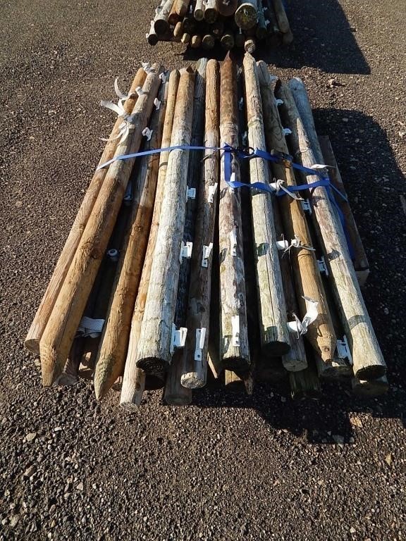 25-30 Wood fence posts; 6-7' long