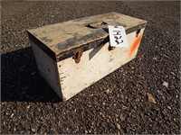 Antique wood storage box