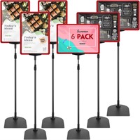 6pk Adjustable Stand Holder 8.5x11in (Red)