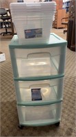 (4) Sterilite Containers & 3-Drawer Organizer