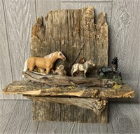 Wild Horse on Barn Wood Decor