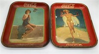 1933 & 1937 Coca-Cola trays