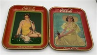 1929 & 1938 Coca-Cola trays