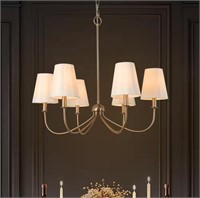 Transitional Plated Brass Linear Chandelier with