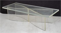 Modern X-Form Lucite Coffee Table, 1970s