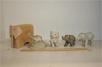 Ceramic Elephants  3, Glass Elehant Lid