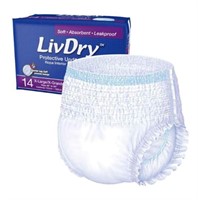 LivDry Adult XL Incontinence Underwear, DAMAGED
