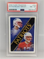 2000 Fleer Tradition Tom Brady RC #352 PSA 8