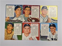 1954 Red Man Tobacco Cards No Tabs Some Creases