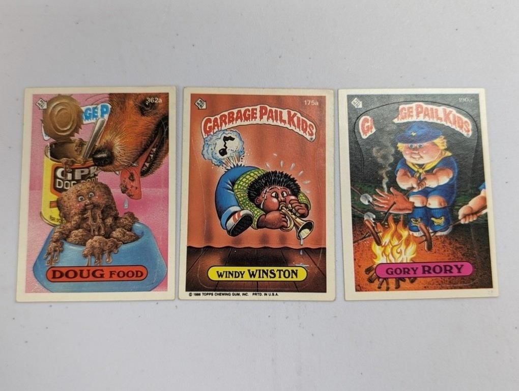 1986/87 Garbage Pail Kids Stickers 3 Diff Stickers