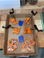 1" pony clamps - no pipe w/ 3/4" pipe clamps