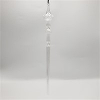 Twisted Clear Glass Icicle Christmas Ornament
